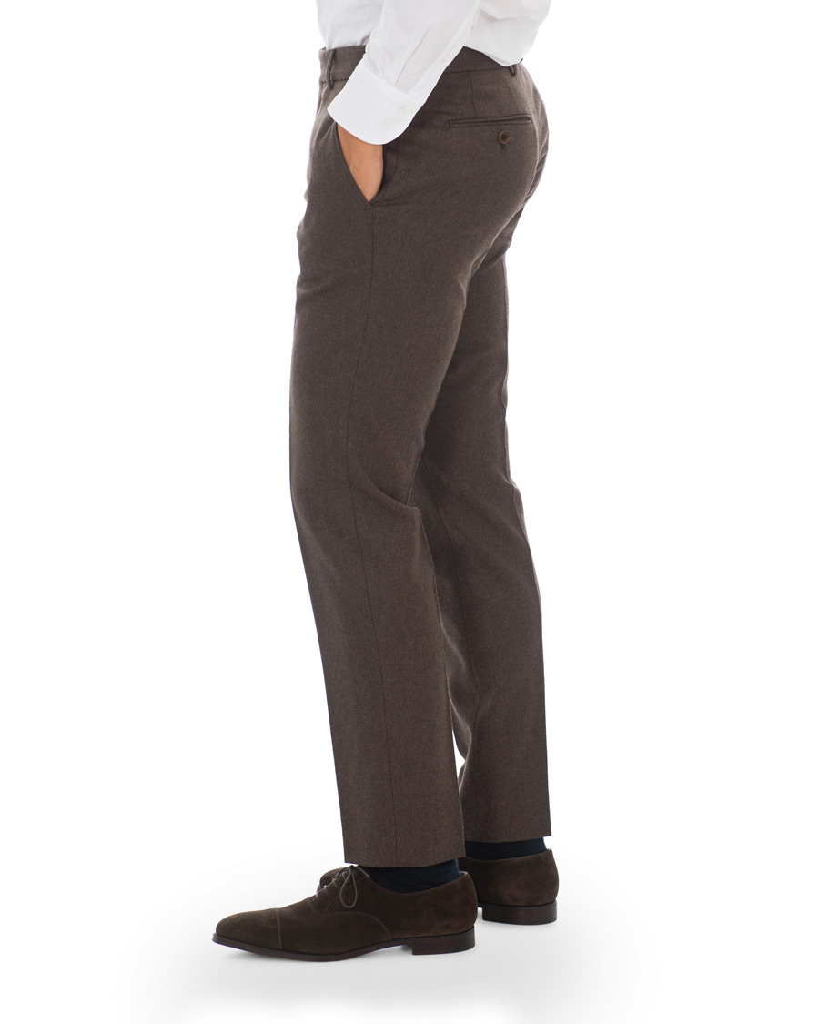 Homme | Pantalons | Morris | Rodney Flannel Trousers Brown
