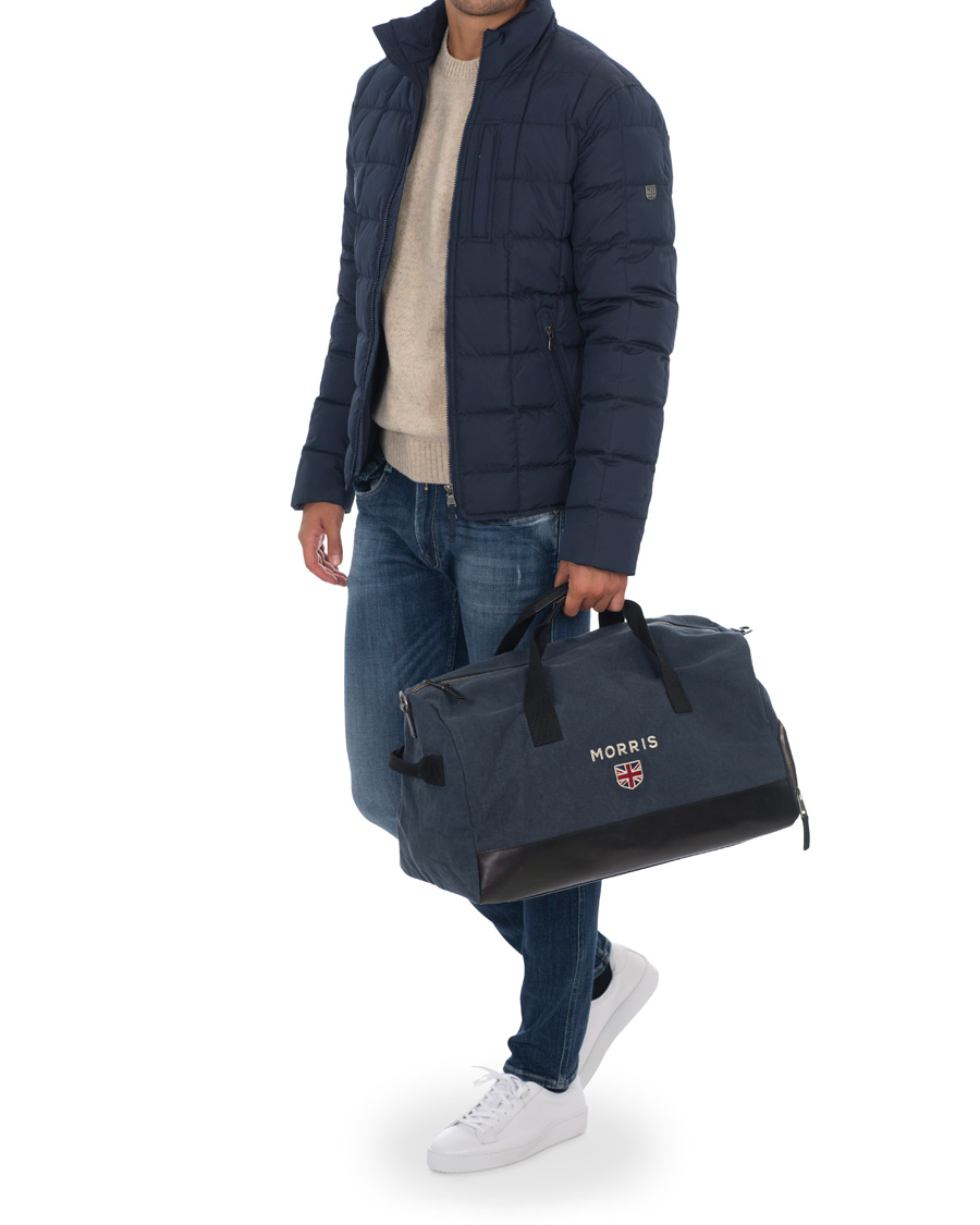 Homme | Morris Miller Canvas Weekendbag Navy/black | Morris | Miller Canvas Weekendbag Navy/black
