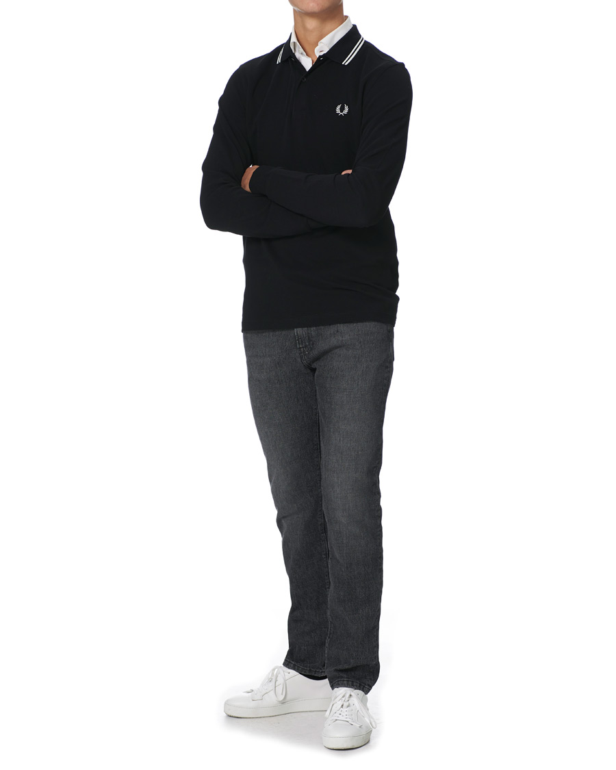Homme | Pulls Et Tricots | Fred Perry | Slim Fit Long Sleeve Polo Twin Tip Black