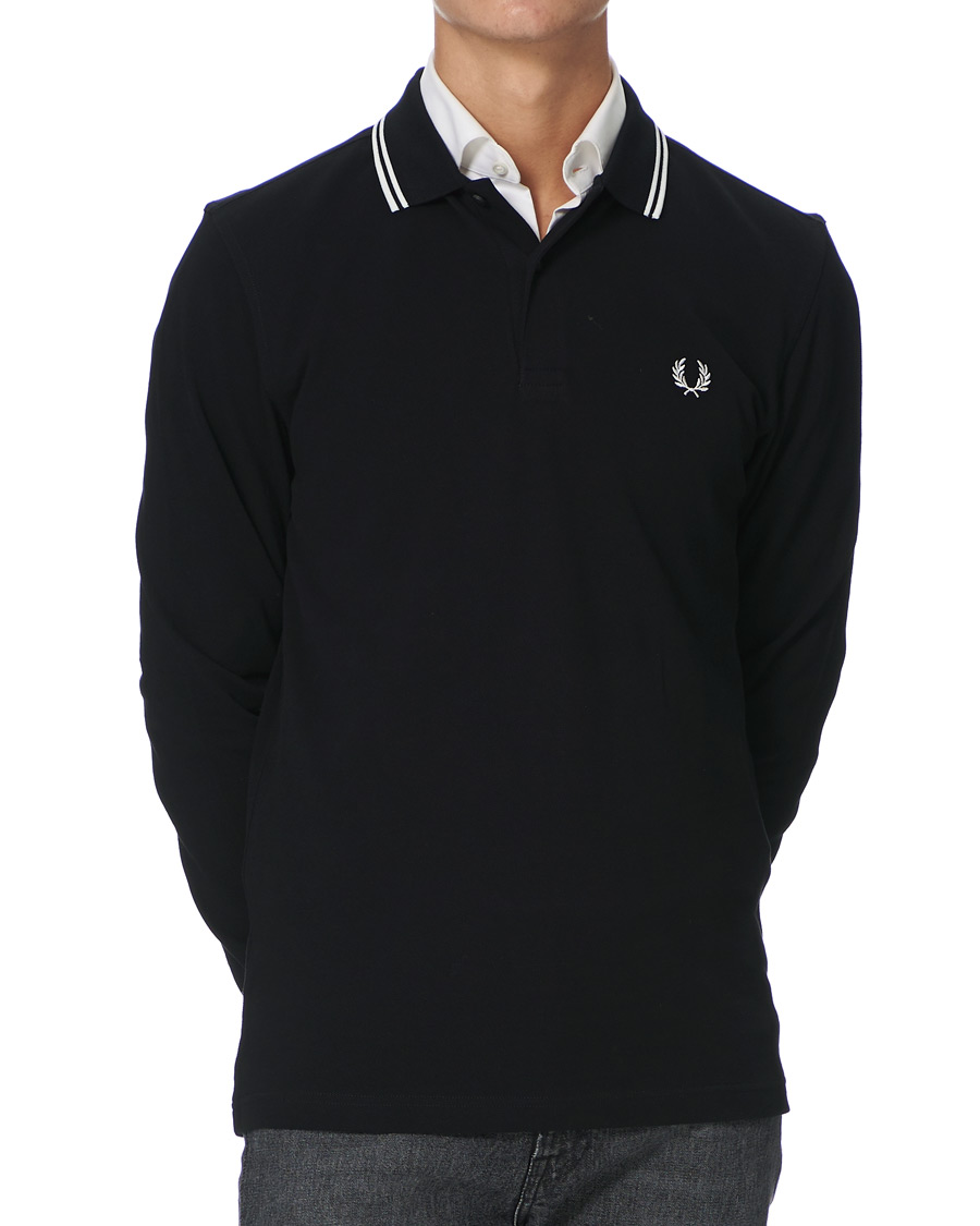 Homme | Pulls Et Tricots | Fred Perry | Slim Fit Long Sleeve Polo Twin Tip Black