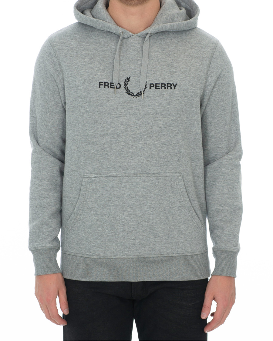 Homme | Pulls Et Tricots | Fred Perry | Graphic Hooded Sweatshirt Steel Marl