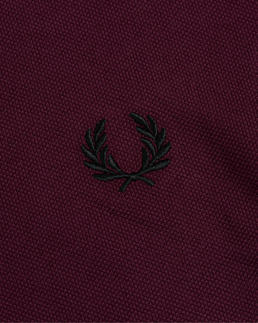 Homme | Polos | Fred Perry | Slim Fit Polo Twin Tip Wine Red/White