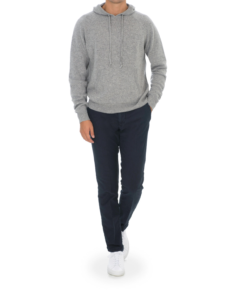 Heren | Truien | Soft Goat | Cashmere Chunky Hoodie Grey