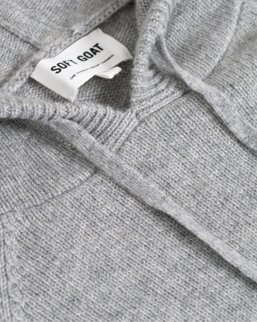 Heren | Truien | Soft Goat | Cashmere Chunky Hoodie Grey