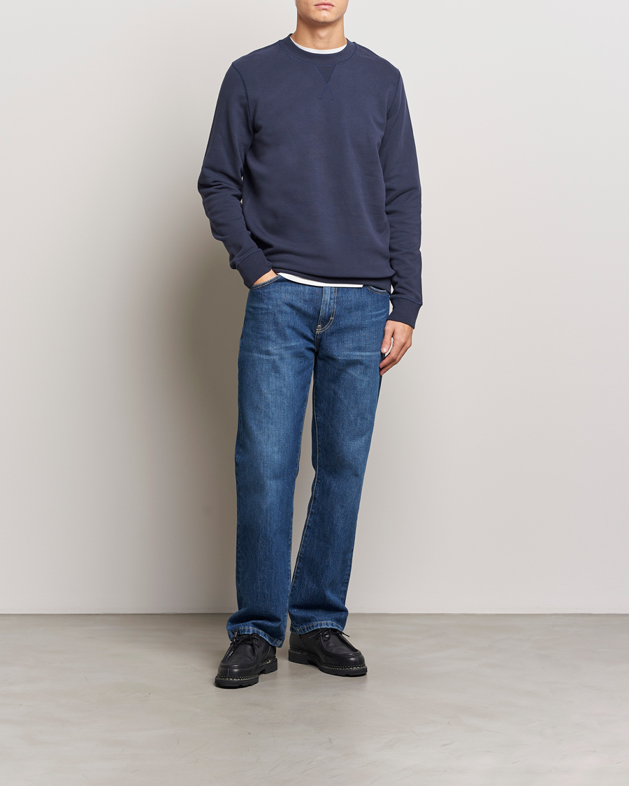 Homme | Pulls Et Tricots | Sunspel | Loopback Sweatshirt Navy