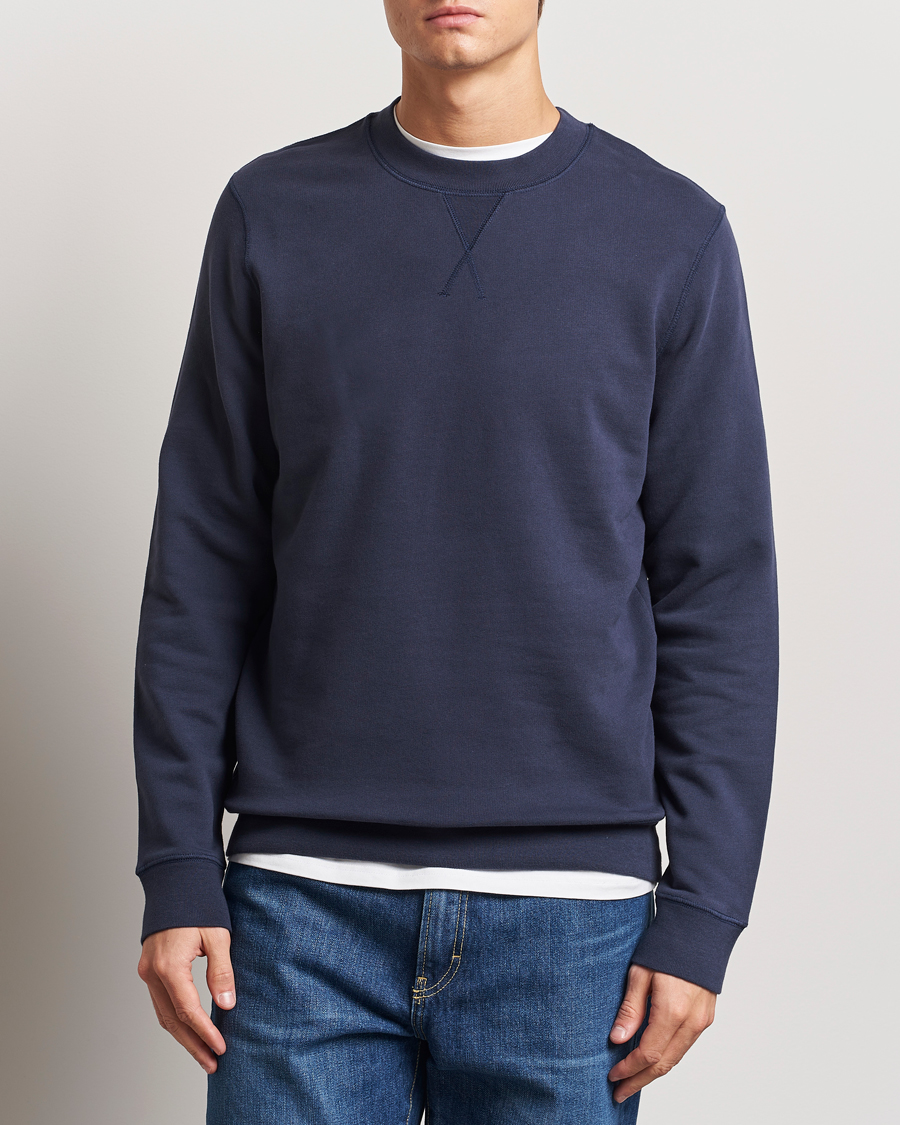Homme | Pulls Et Tricots | Sunspel | Loopback Sweatshirt Navy