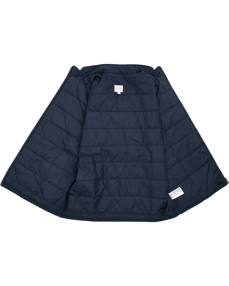 Homme | Manteaux Et Vestes | Sunspel | Padded Full Zip Gilet Navy
