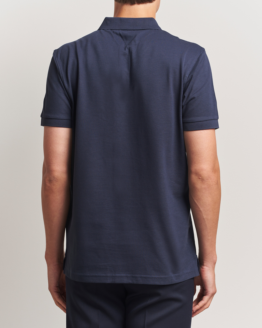 Homme | Polos | Sunspel | Short Sleeve Pique Polo Navy