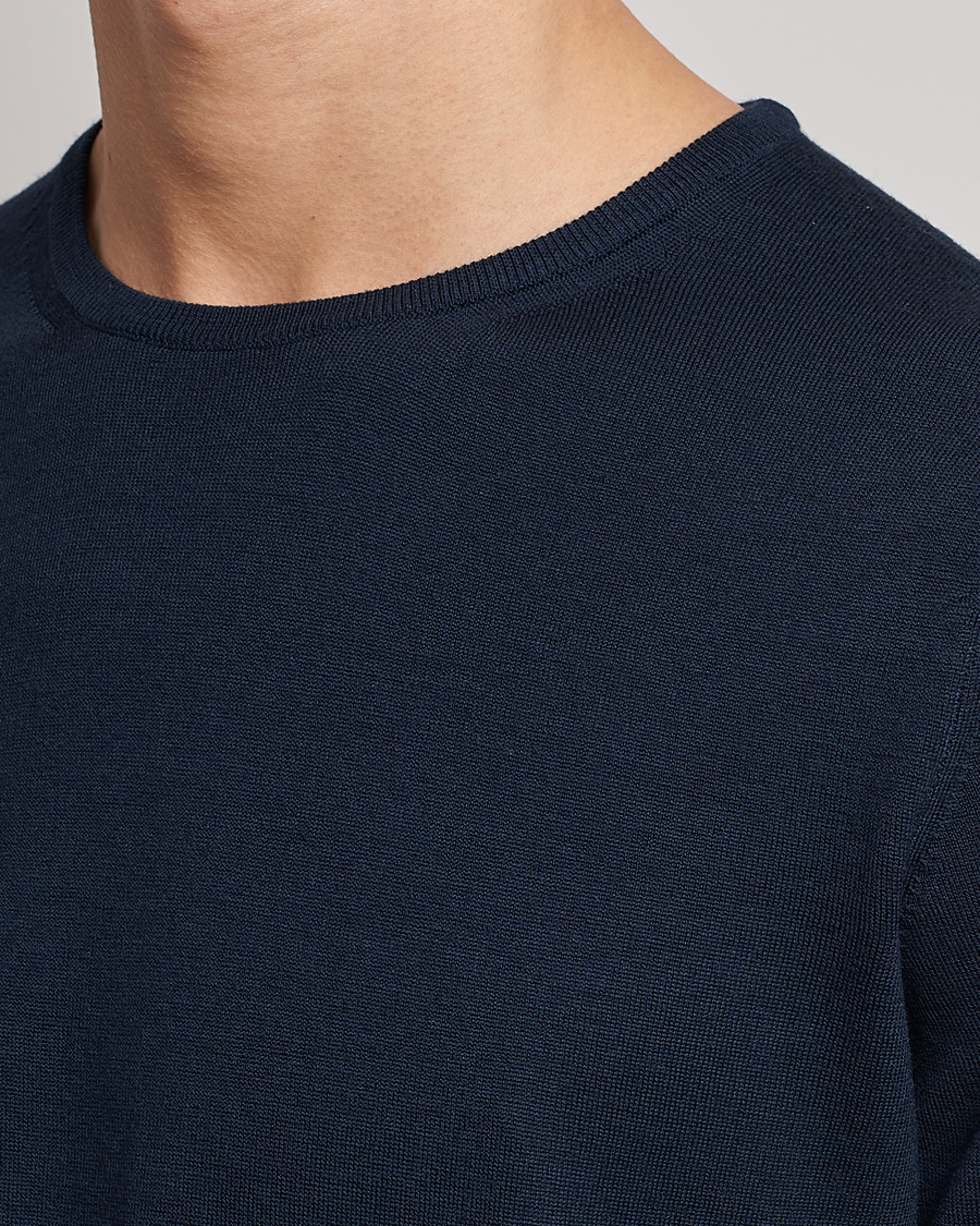 Homme | Pulls Et Tricots | Sunspel | Crew Neck Jumper Light Navy