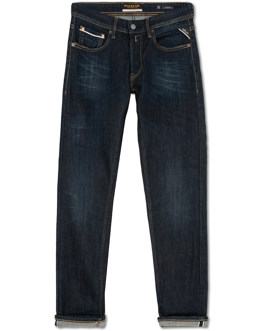 Homme | Jeans | Replay | Groover Stretch Selvedge Jeans Dark Blue