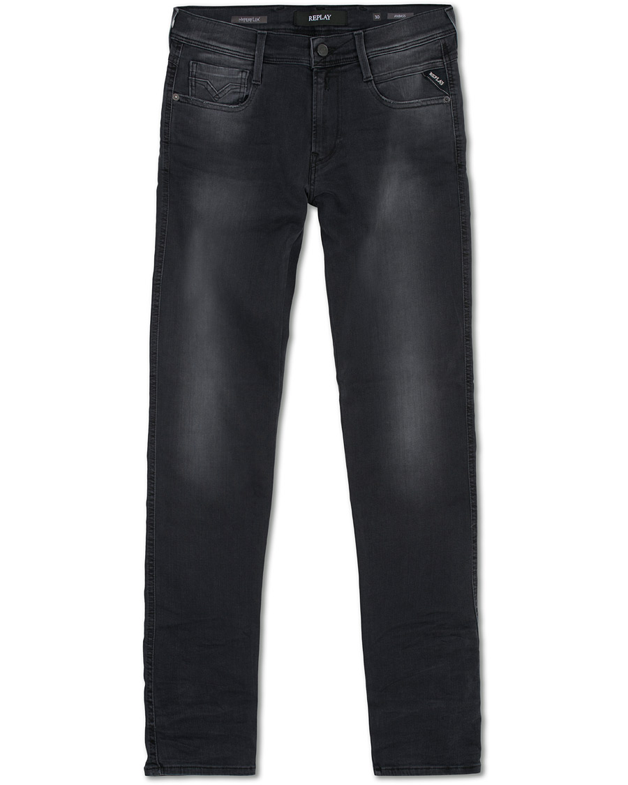 Heren | Jeans | Replay | Anbass Hyperflex Jeans Black