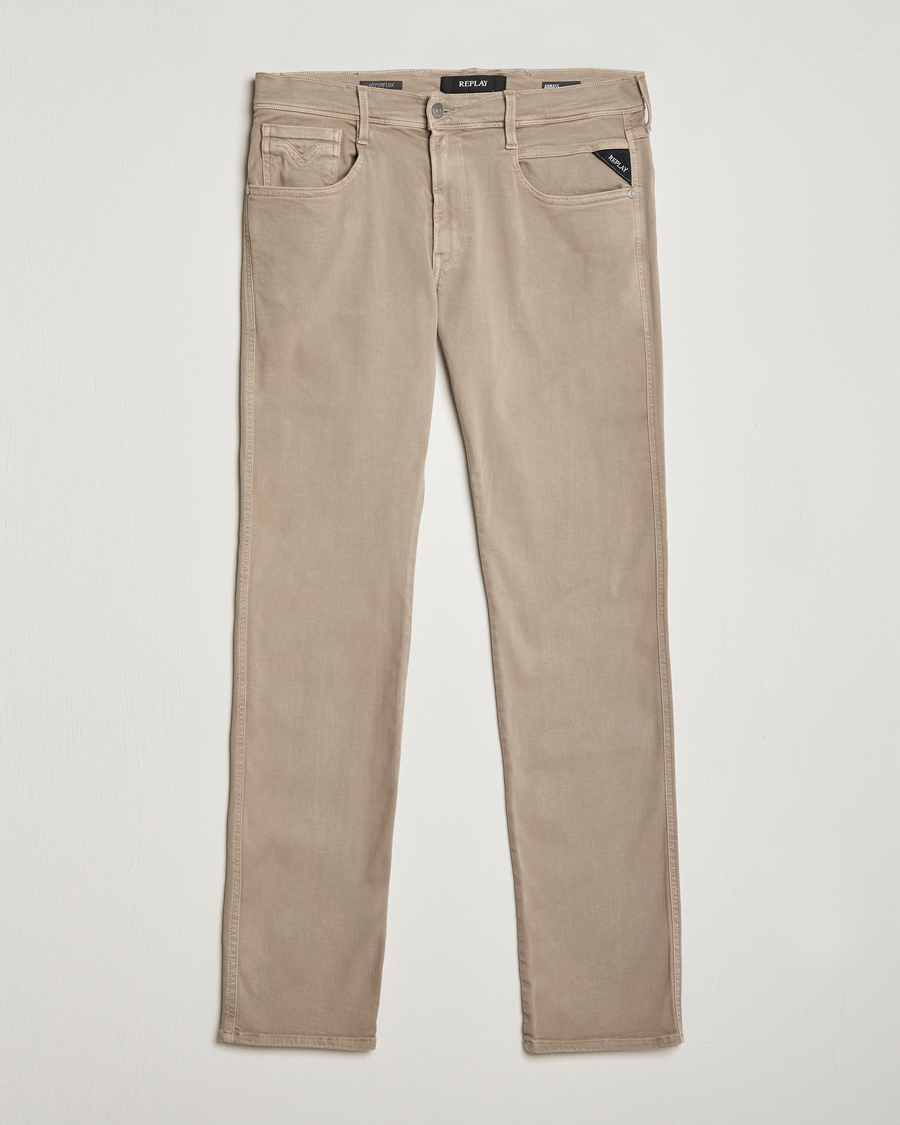 Heren | Broeken | Replay | Anbass Hyperflex X.Lite 5-Pocket Pants Sand