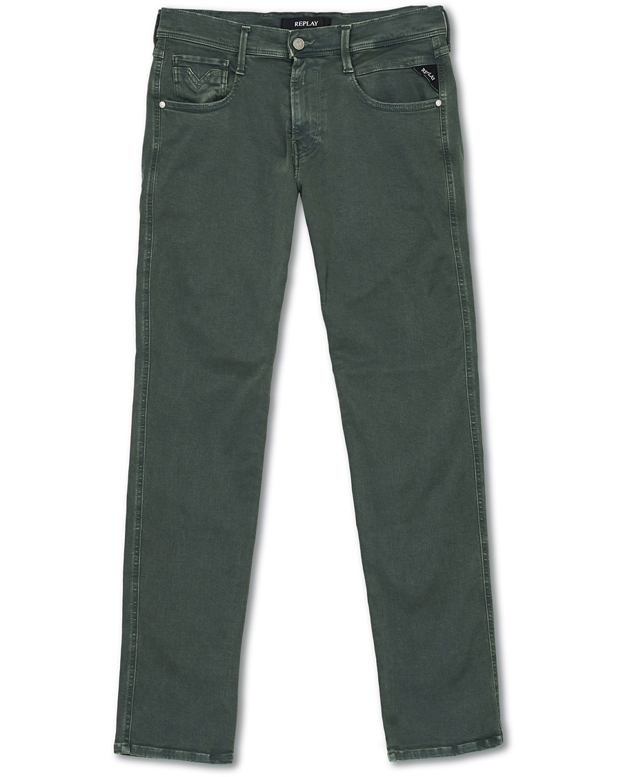 Homme | Pantalons | Replay | Anbass Hyperflex 5-Pocket Trousers Green