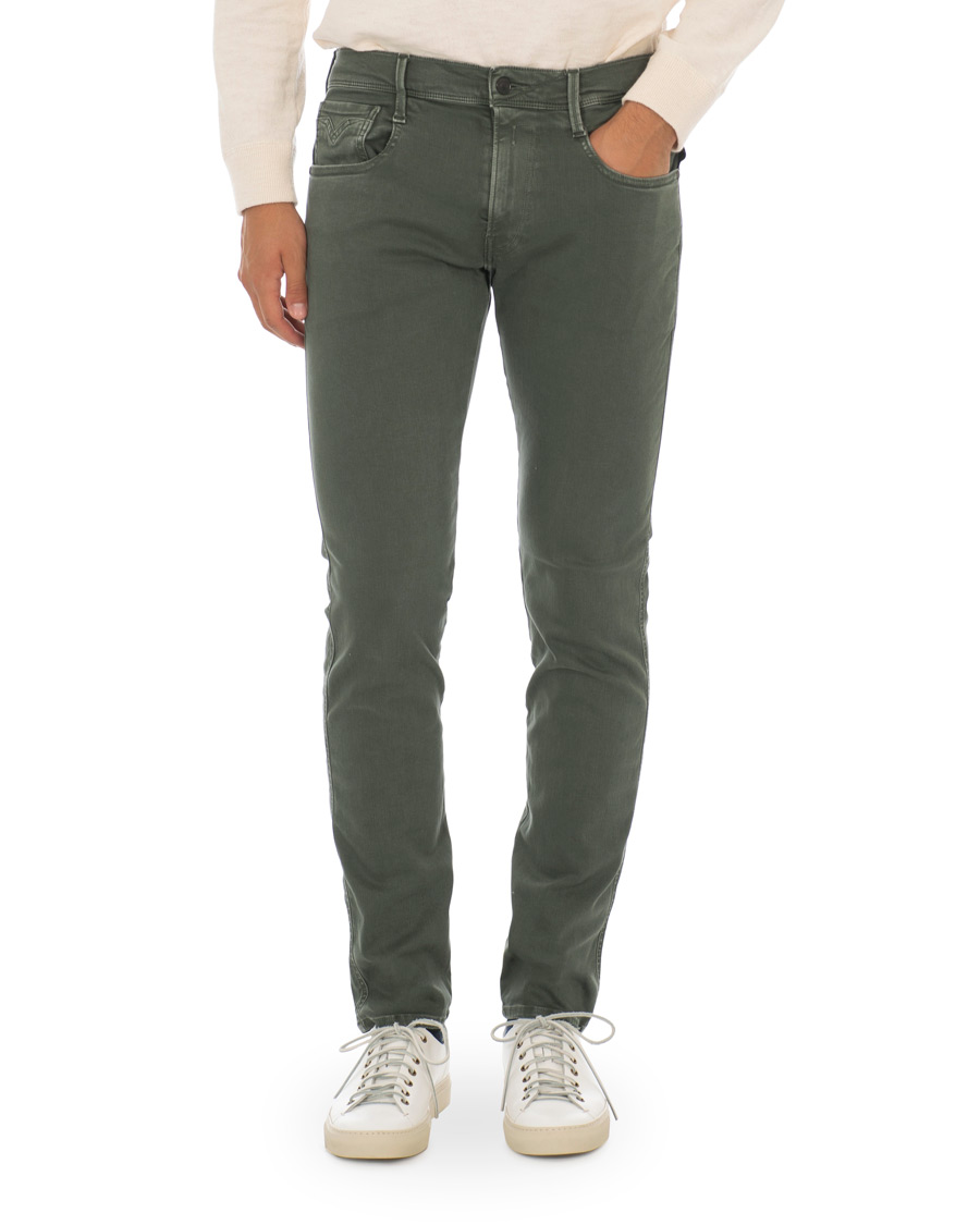 Homme | Pantalons | Replay | Anbass Hyperflex 5-Pocket Trousers Green