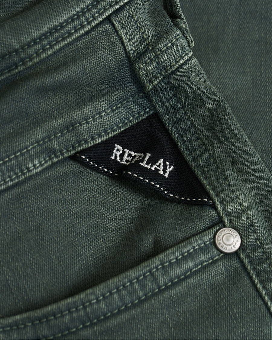 Homme | Pantalons | Replay | Anbass Hyperflex 5-Pocket Trousers Green