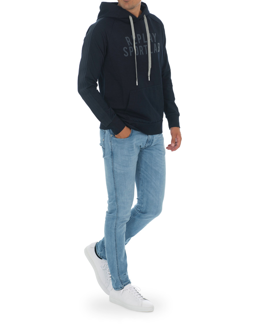 Heren | Jeans | Replay | Anbass Hyperflex Clouds Jeans Light Blue