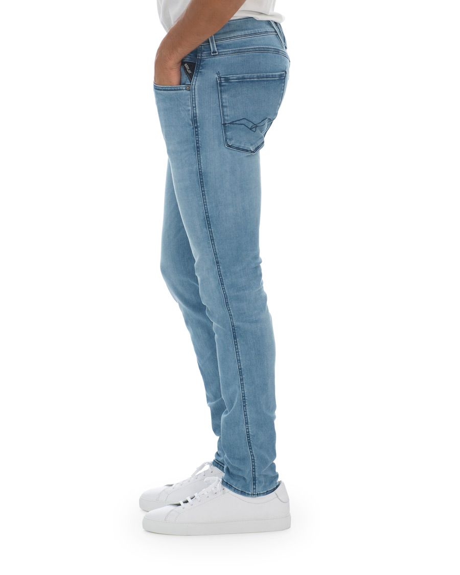 Heren | Jeans | Replay | Anbass Hyperflex Clouds Jeans Light Blue