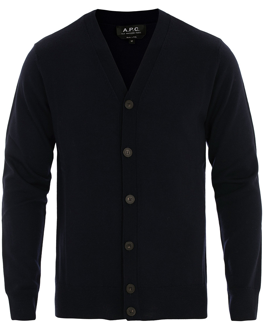 Homme | Pulls Et Tricots | A.P.C. | Samuel Merino Cardigan Dark Navy