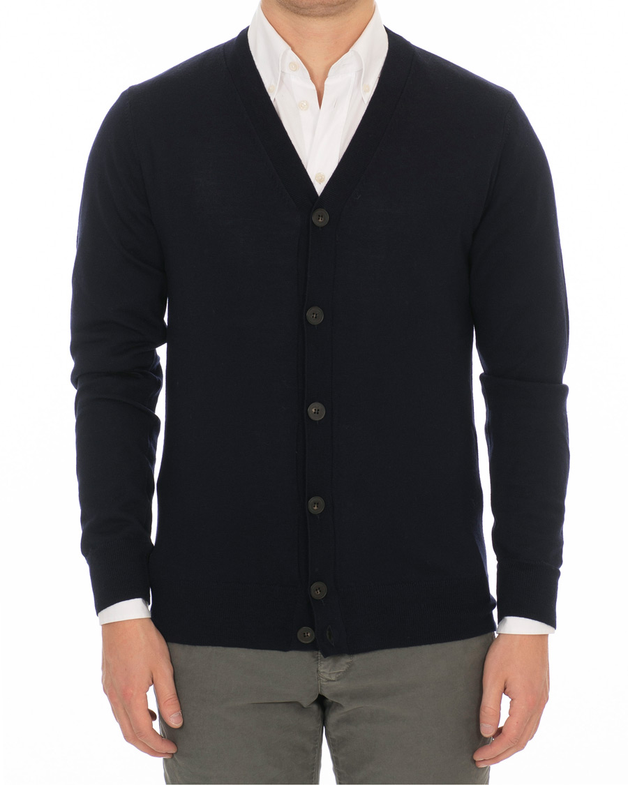 Homme | Pulls Et Tricots | A.P.C. | Samuel Merino Cardigan Dark Navy
