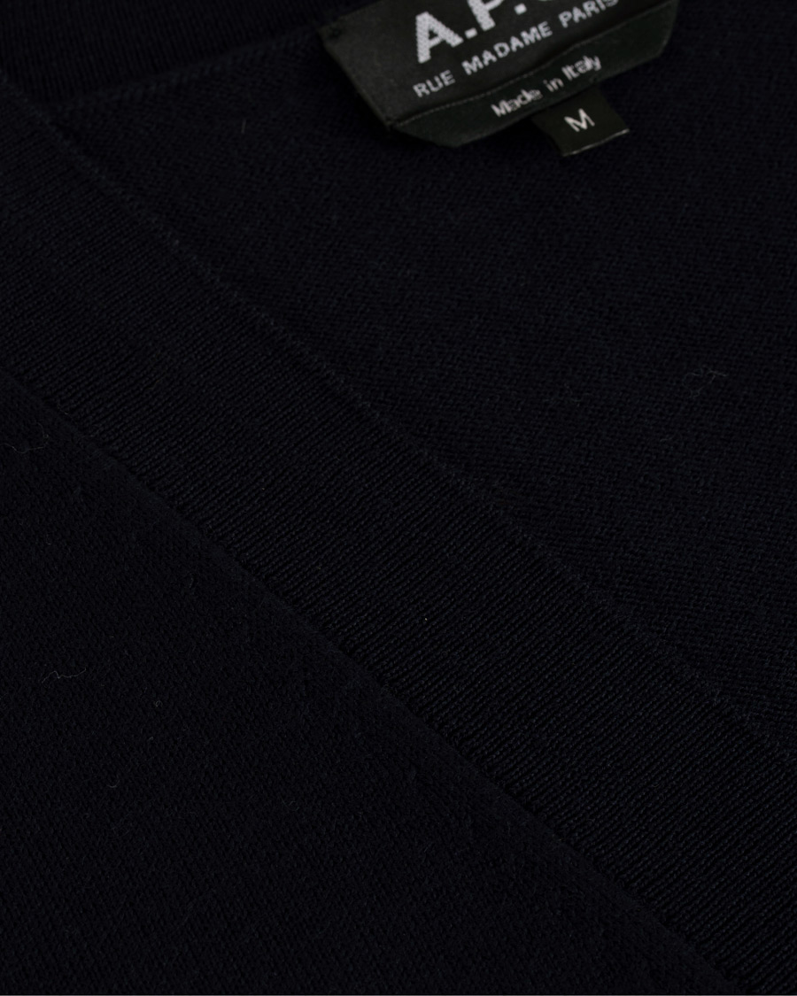 Homme | Pulls Et Tricots | A.P.C. | Samuel Merino Cardigan Dark Navy