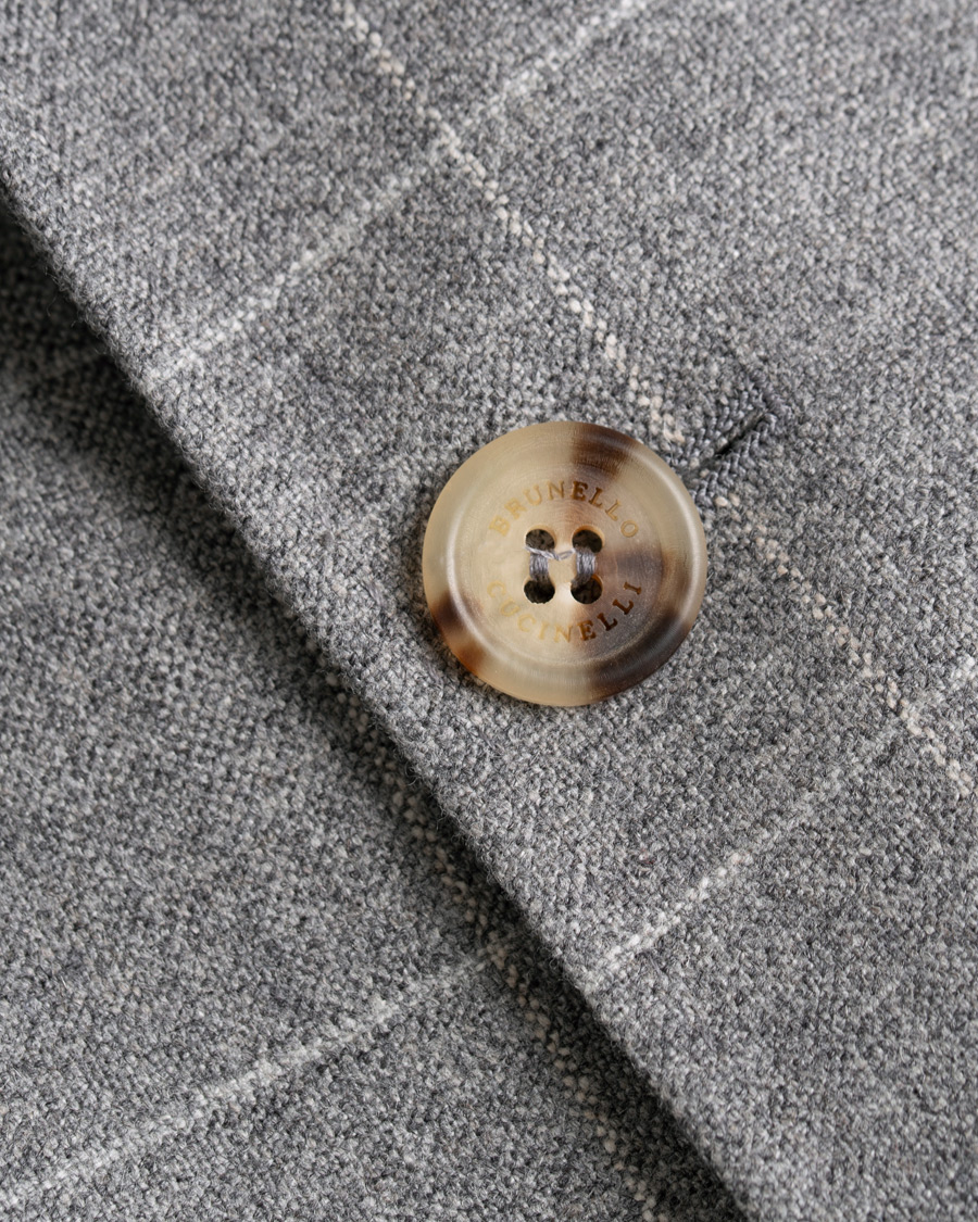 Heren | Blazers | Brunello Cucinelli | Windowpane Check Blazer Light Grey