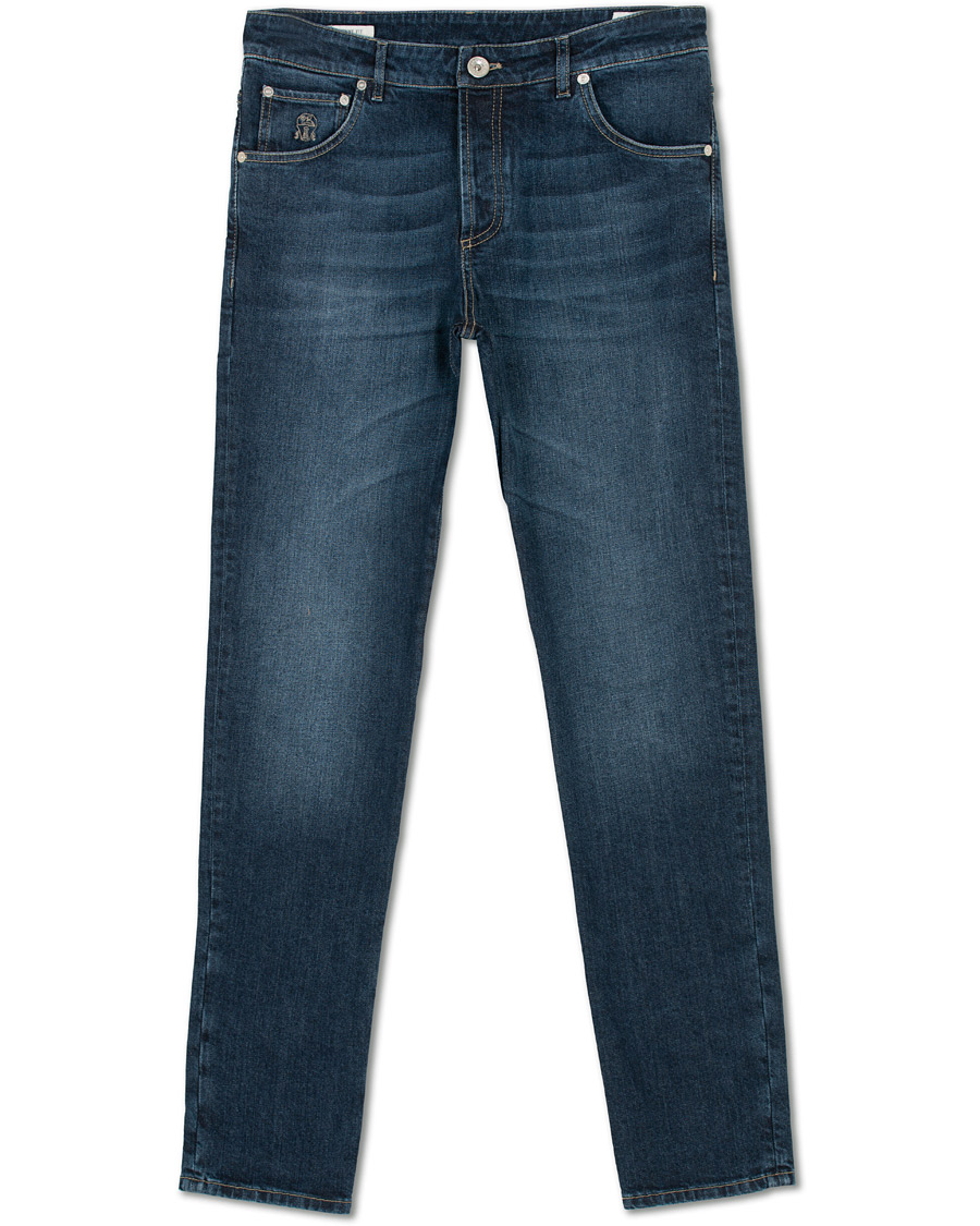 Homme | Jeans | Brunello Cucinelli | Slim Fit 5-Pocket Jeans Indigo