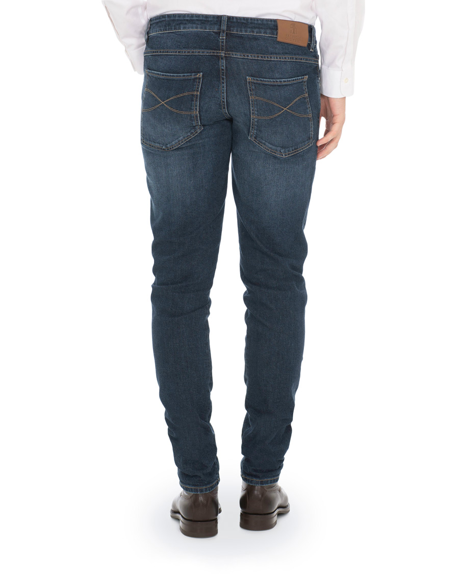Homme | Jeans | Brunello Cucinelli | Slim Fit 5-Pocket Jeans Indigo