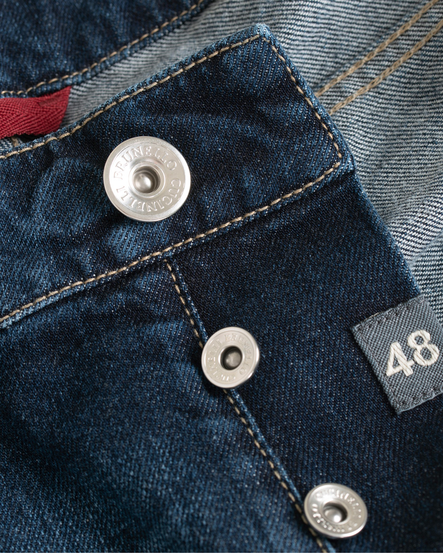 Homme | Jeans | Brunello Cucinelli | Slim Fit 5-Pocket Jeans Indigo