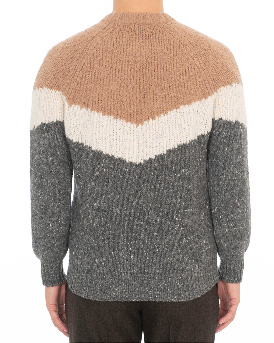 Homme | Pulls Et Tricots | Brunello Cucinelli | Alpaca Blend Heavy Knit Grey/Camel