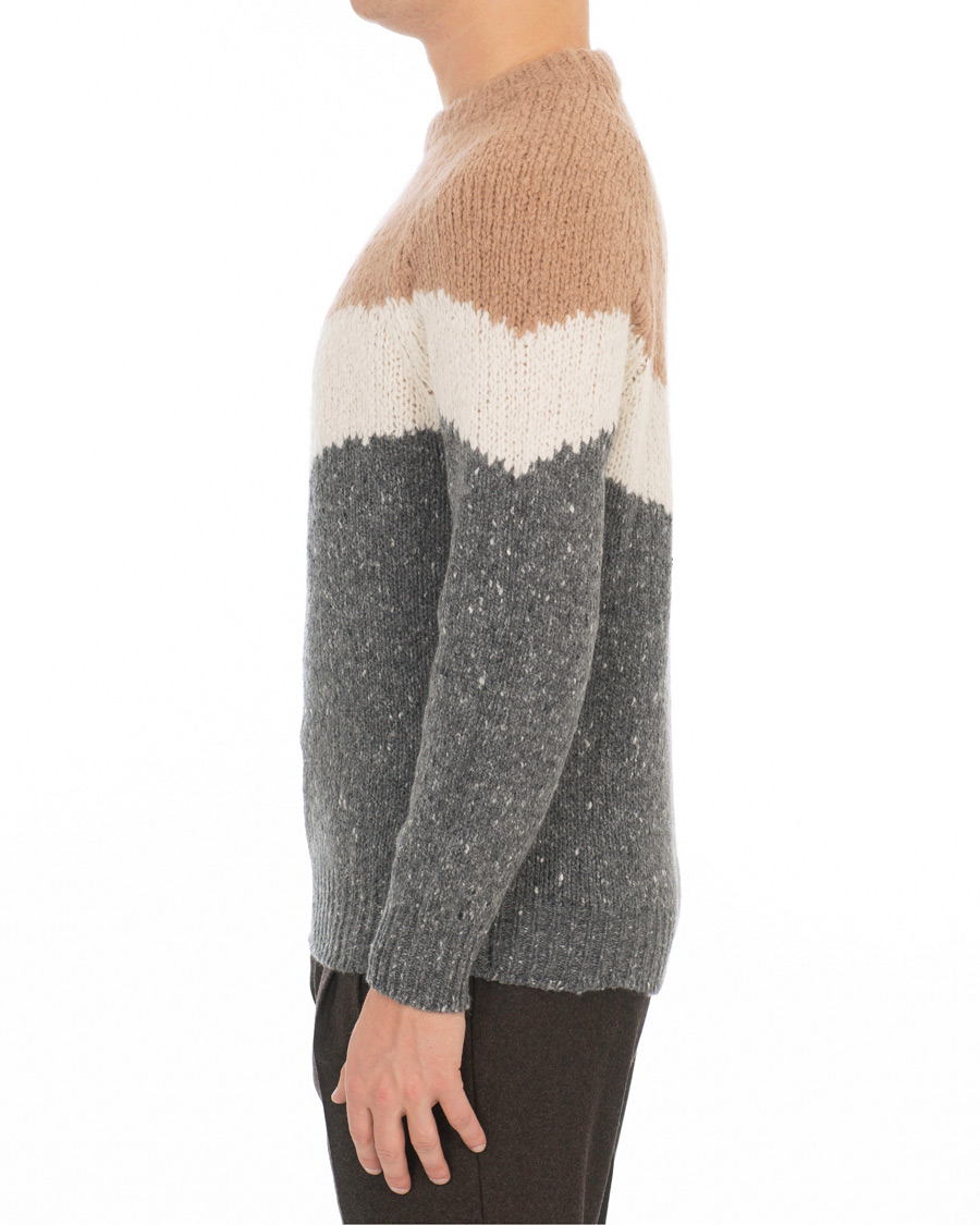 Homme | Pulls Et Tricots | Brunello Cucinelli | Alpaca Blend Heavy Knit Grey/Camel
