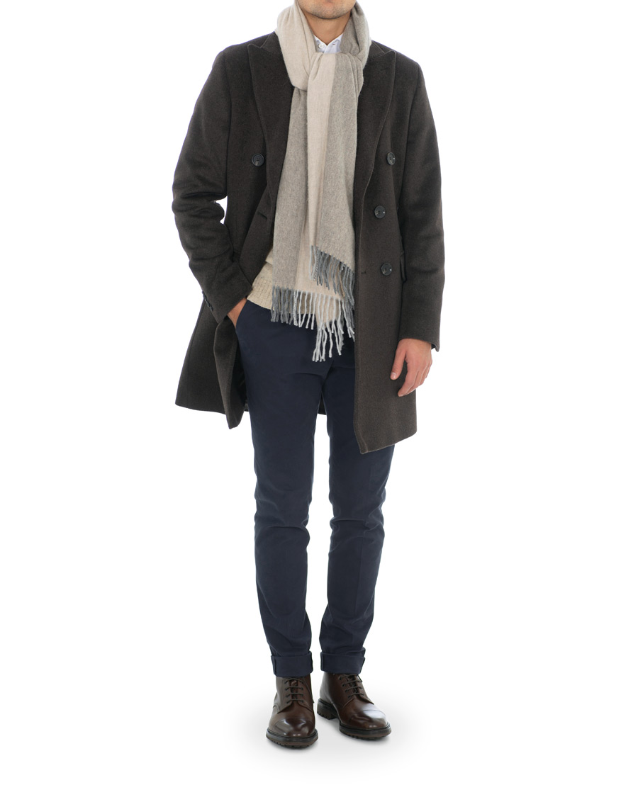 Homme | Begg & Co Jura Lambswool/Angora Scarf Duo Natural Greige | Begg & Co | Jura Lambswool/Angora Scarf Duo Natural Greige