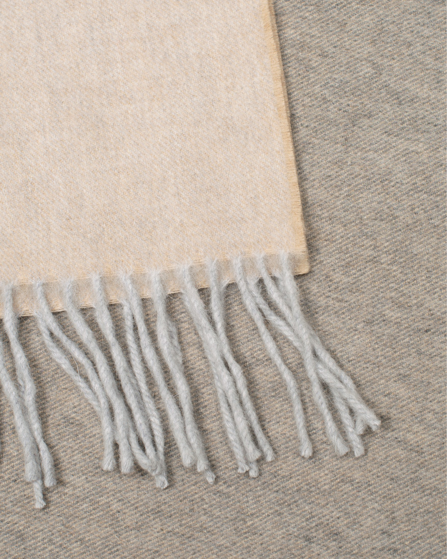 Homme | Begg & Co Jura Lambswool/Angora Scarf Duo Natural Greige | Begg & Co | Jura Lambswool/Angora Scarf Duo Natural Greige