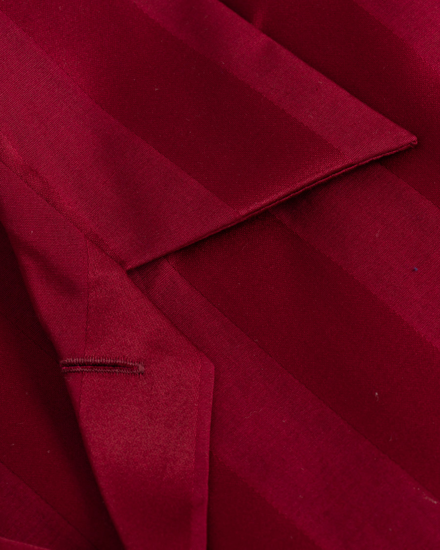 Homme | Peignoirs Et Pyjamas | Derek Rose | Cotton Satin Striped Pyjama Set Wine Red