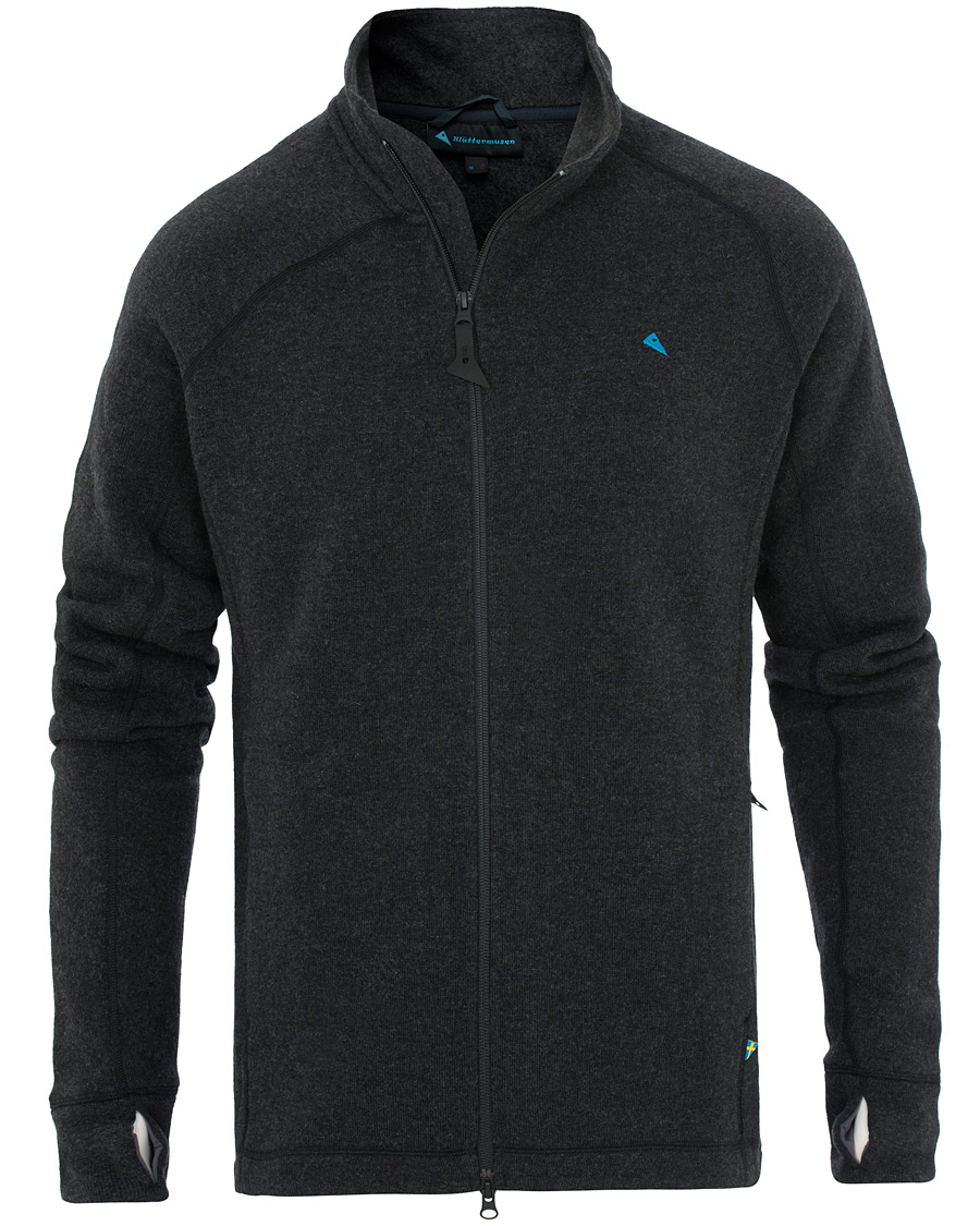 Heren | Truien | Klättermusen | Balder Thermal Mid-Layer Zip Charcoal