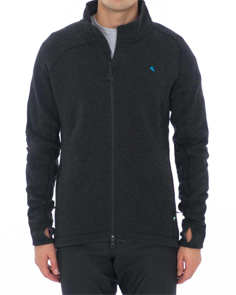 Heren | Truien | Klättermusen | Balder Thermal Mid-Layer Zip Charcoal