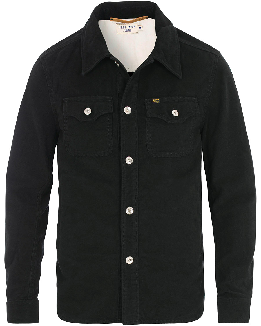 Homme | Manteaux Et Vestes | Tiger of Sweden Jeans | Get Moleskin Denim Jacket Black