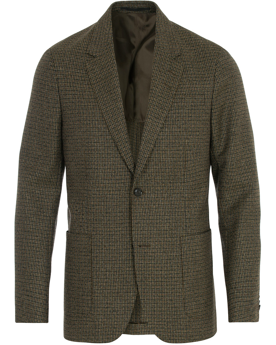Homme | Blazers | Tiger of Sweden | Josef Checked Wool Blazer Brown