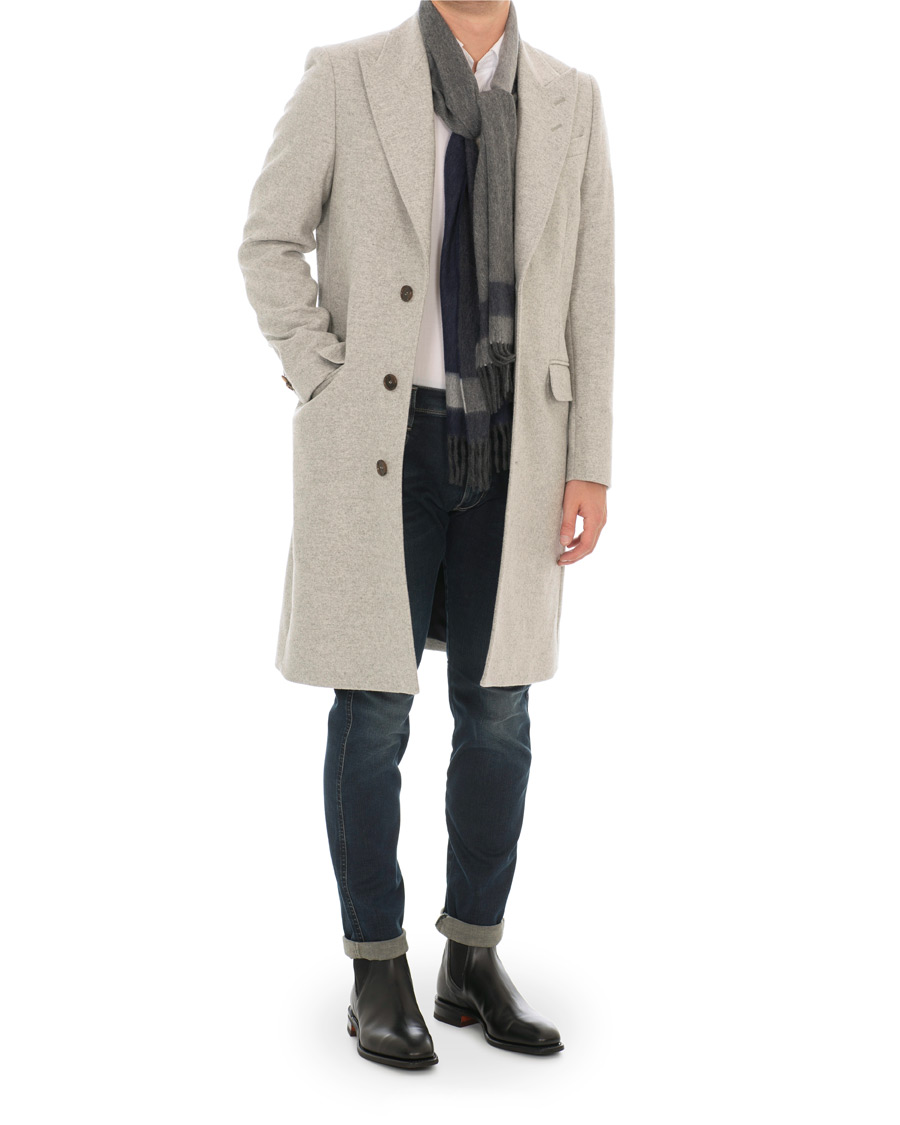 Homme | Manteaux Et Vestes | Tiger of Sweden | Seder Peak Lapel Wool/Cashmere Coat Light Grey Melange