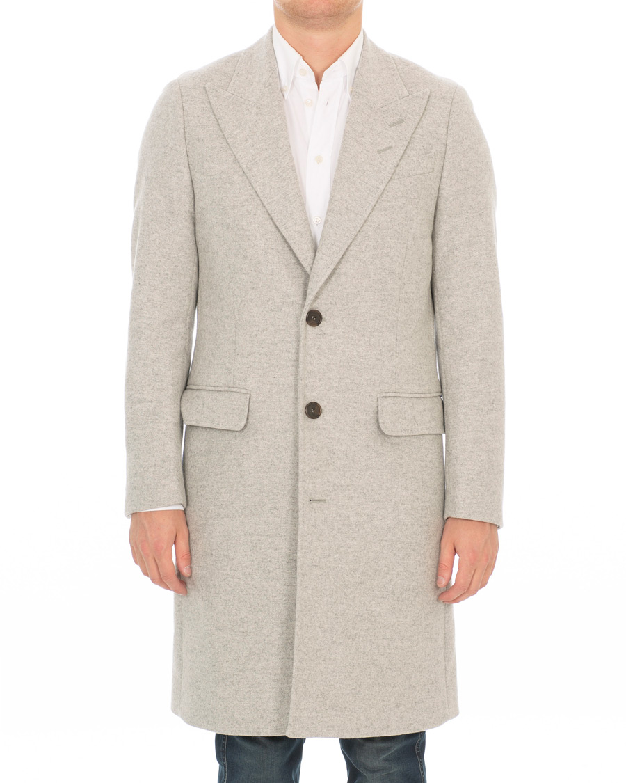 Homme | Manteaux Et Vestes | Tiger of Sweden | Seder Peak Lapel Wool/Cashmere Coat Light Grey Melange
