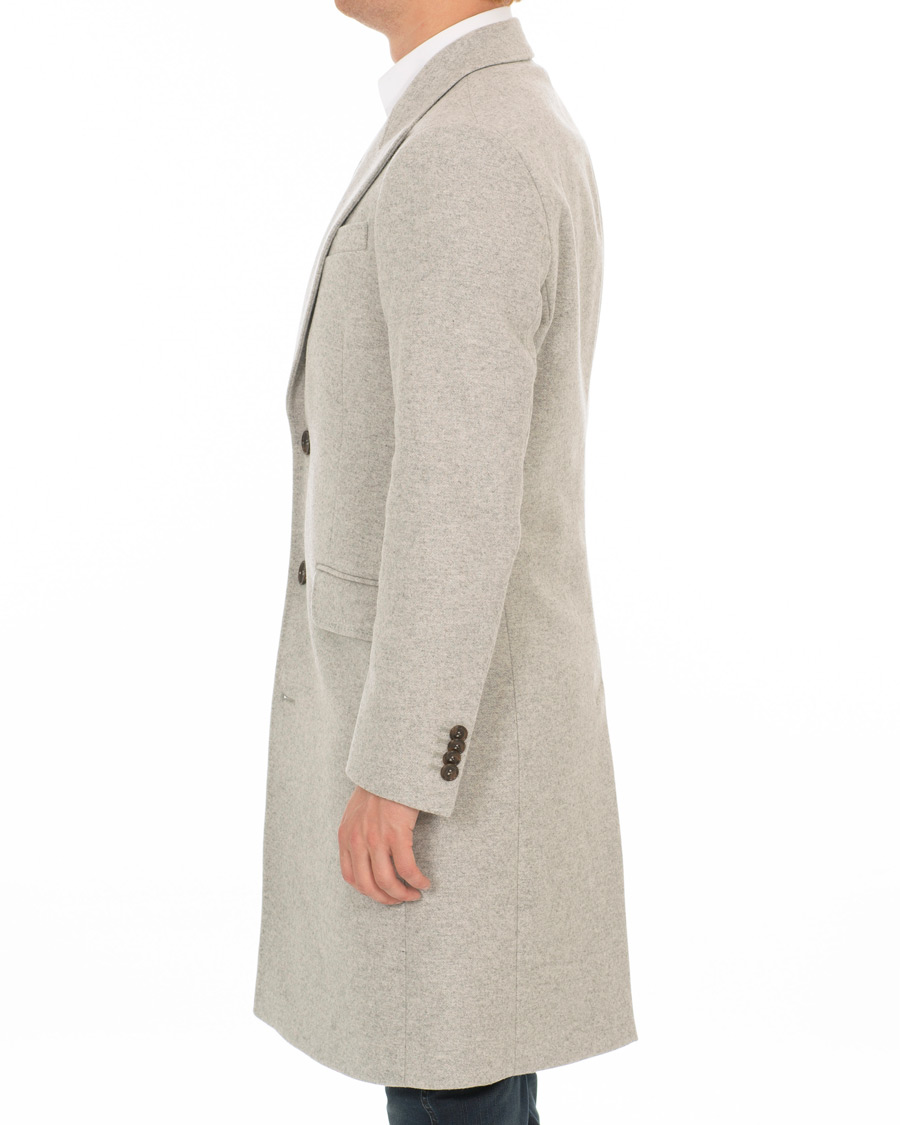 Homme | Manteaux Et Vestes | Tiger of Sweden | Seder Peak Lapel Wool/Cashmere Coat Light Grey Melange