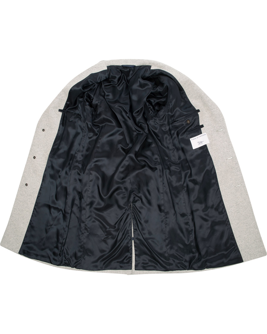 Homme | Manteaux Et Vestes | Tiger of Sweden | Seder Peak Lapel Wool/Cashmere Coat Light Grey Melange