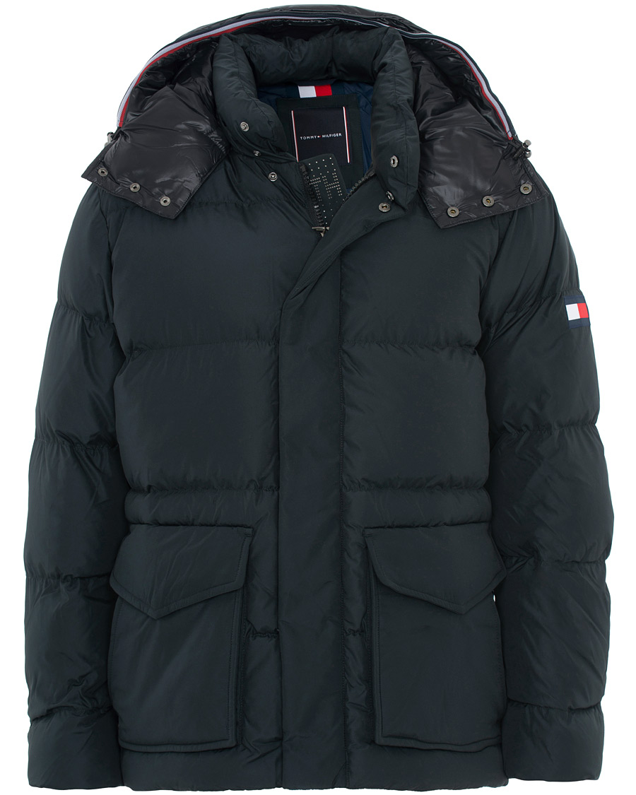 Homme | Manteaux Et Vestes | Tommy Hilfiger | Hooded Bomber Down Jacket Jet Black