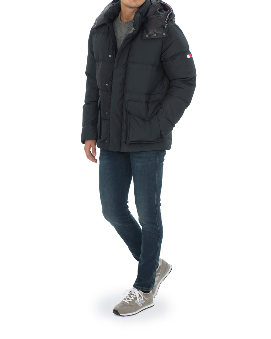 Homme | Manteaux Et Vestes | Tommy Hilfiger | Hooded Bomber Down Jacket Jet Black