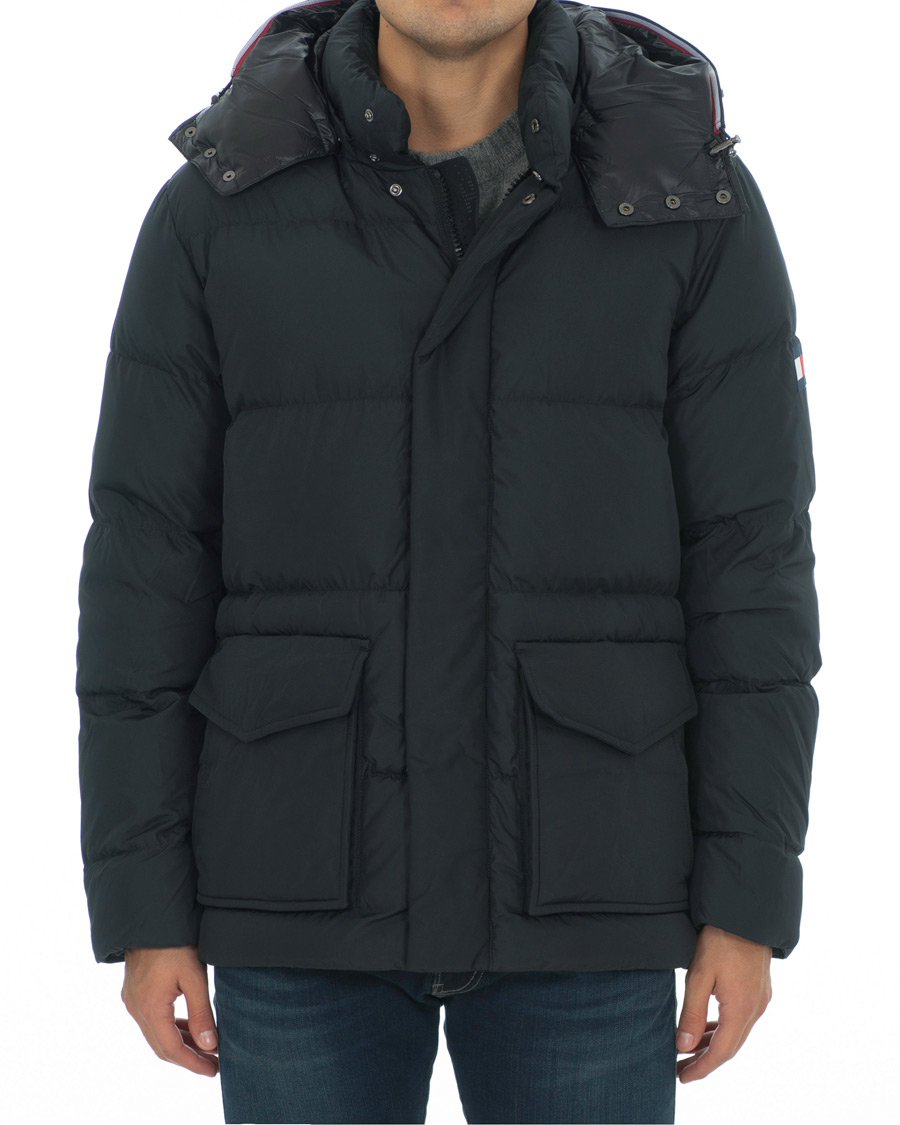 Homme | Manteaux Et Vestes | Tommy Hilfiger | Hooded Bomber Down Jacket Jet Black