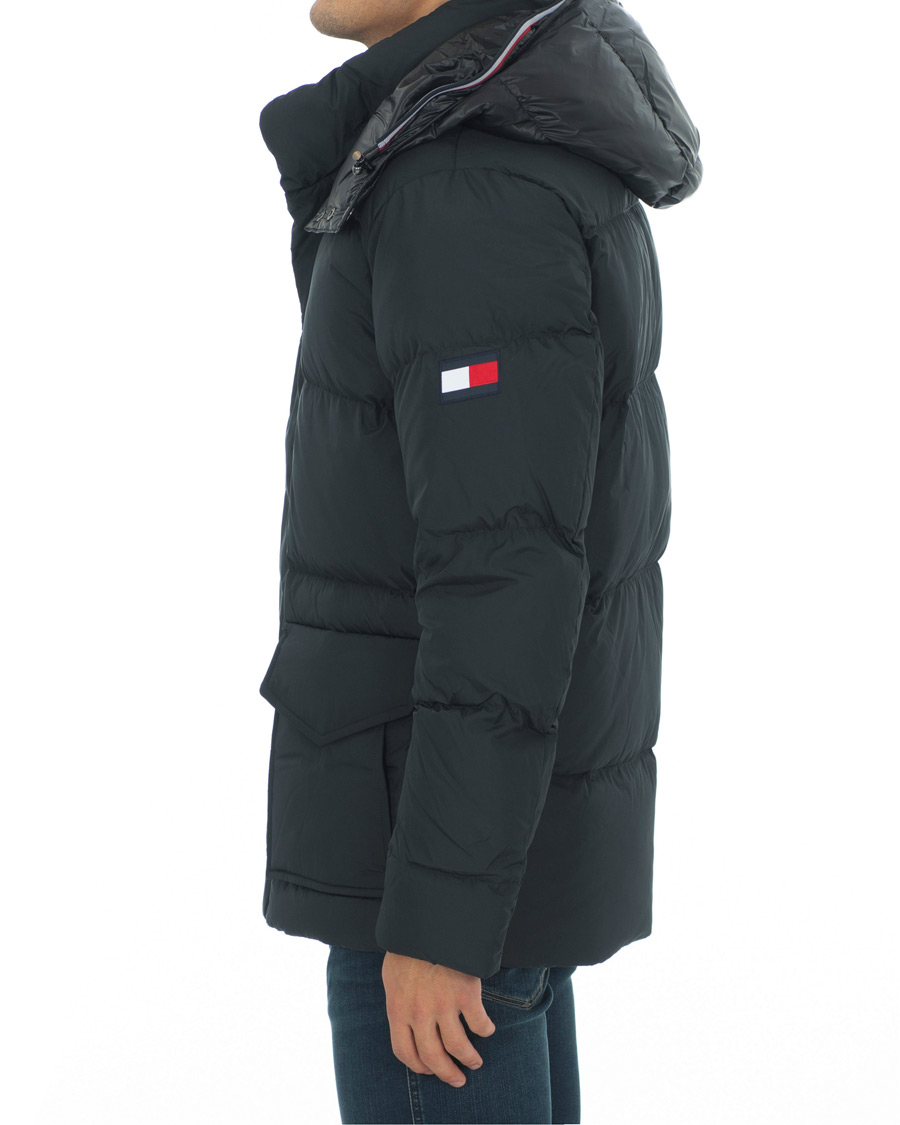 Homme | Manteaux Et Vestes | Tommy Hilfiger | Hooded Bomber Down Jacket Jet Black