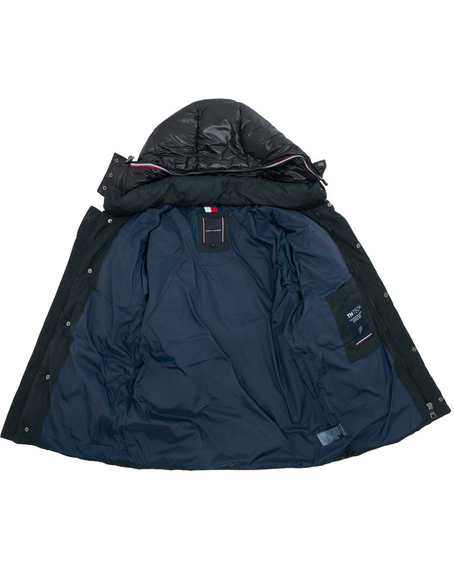 Homme | Manteaux Et Vestes | Tommy Hilfiger | Hooded Bomber Down Jacket Jet Black
