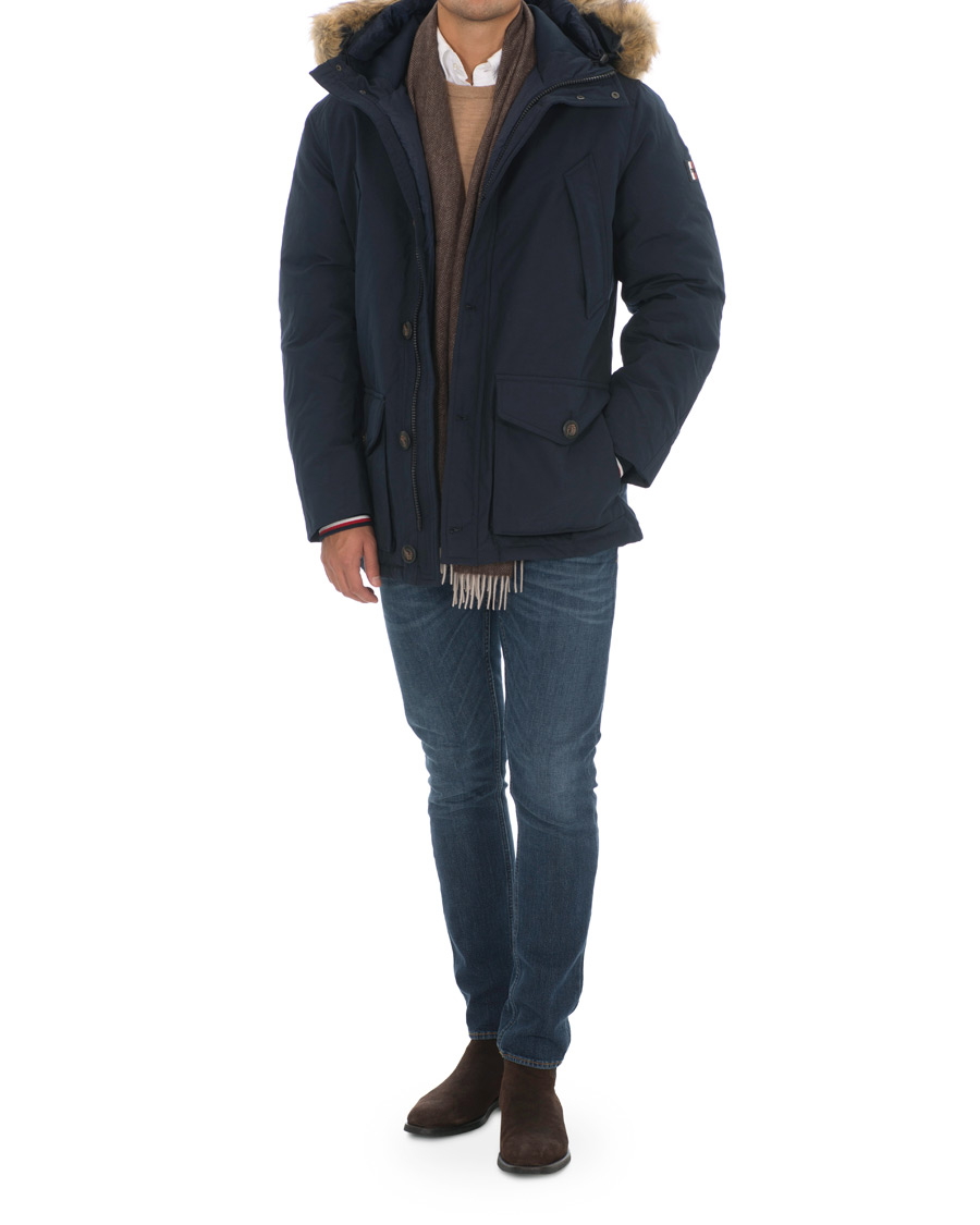 Homme | Manteaux Et Vestes | Tommy Hilfiger | Hampton Down Fake Fur Parka Sky Captain