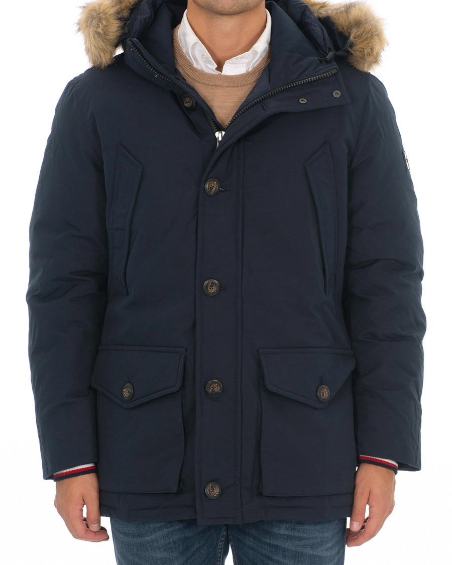 Homme | Manteaux Et Vestes | Tommy Hilfiger | Hampton Down Fake Fur Parka Sky Captain