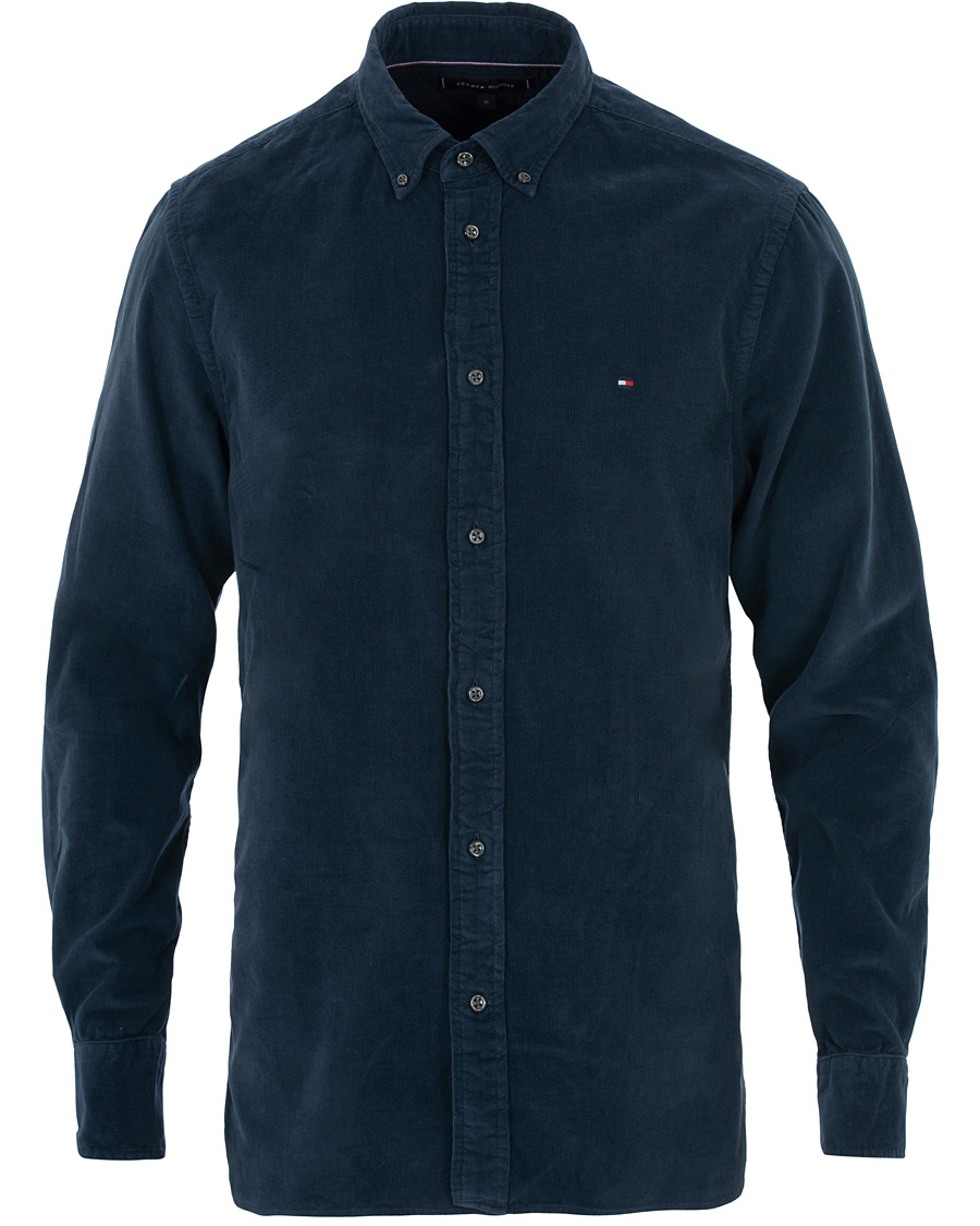 Heren | Overhemden | Tommy Hilfiger | Garment Dyed Corduroy Shirt Navy