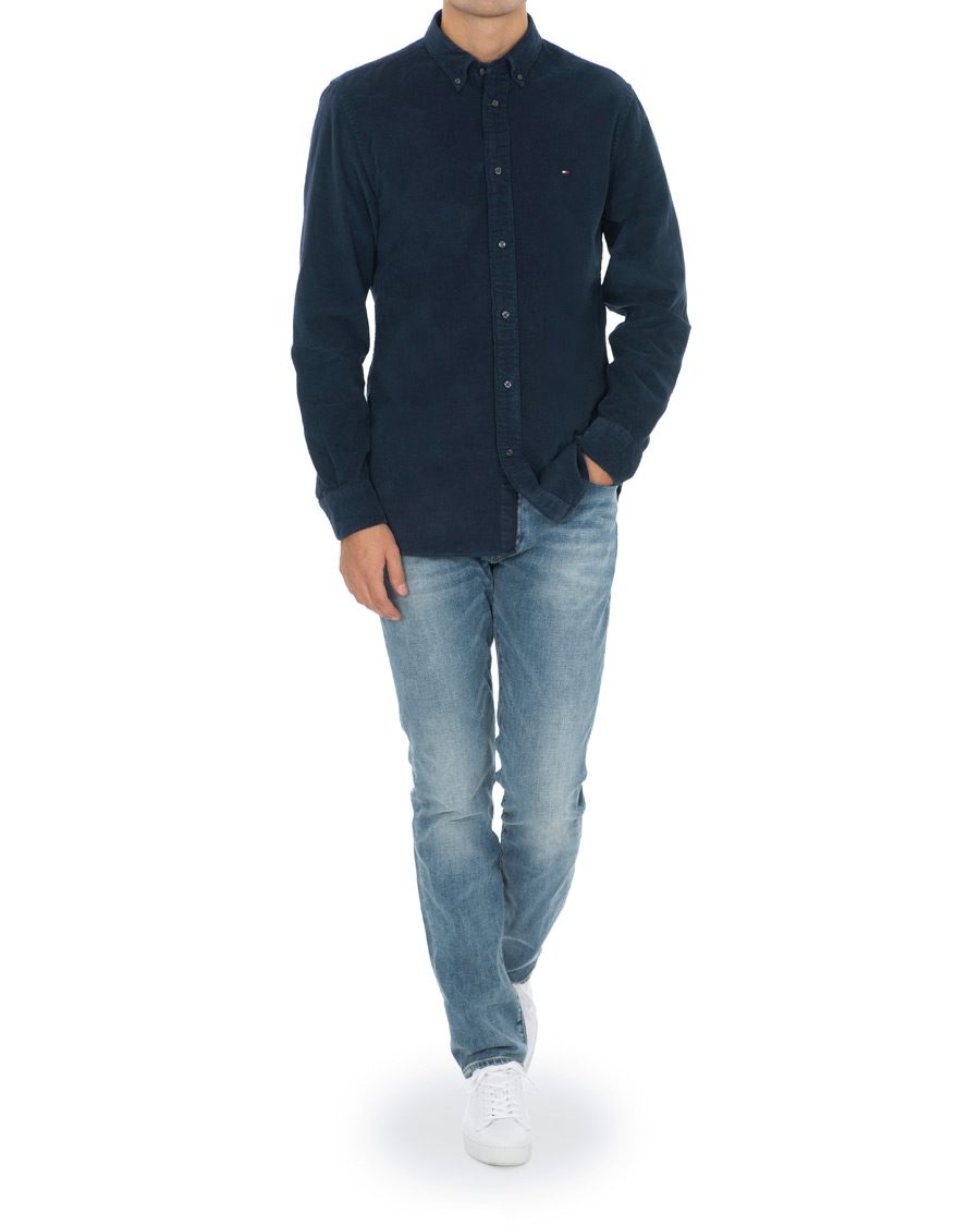 Heren | Overhemden | Tommy Hilfiger | Garment Dyed Corduroy Shirt Navy